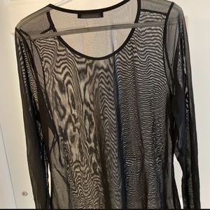 Black Sheer Top